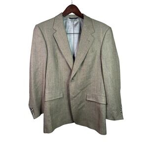 Burberry London Jacket Mens Brown Plaid Blazer Wool 40 REG‎
